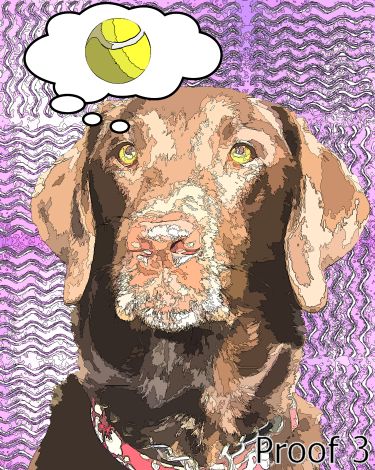 Labrador Retriever pop art portrait