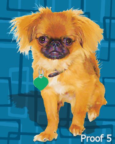 pop art pet portraits Japanese Chin