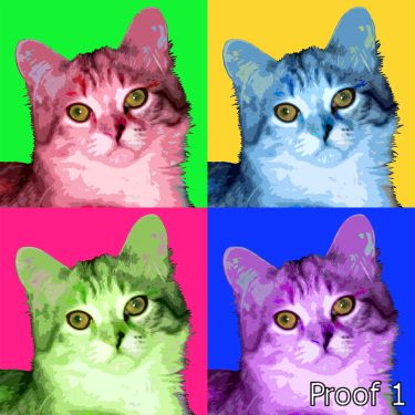 cat pop art