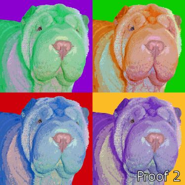 Shar Pei dog art