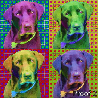Warhol style dog art