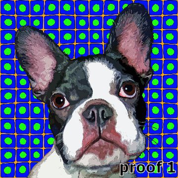 Warhol style French Bulldog portrait