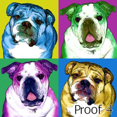 English Bulldog Pop Art Breed Specific