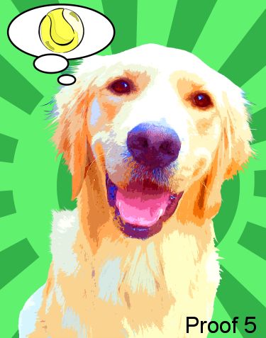 Comic portrait and Gifts Golden Retriever 
